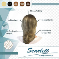 Bison Life Scarlett Invisible Hair Nets – Breathable Nylon Mesh, Medium Fit for Adults & Youth