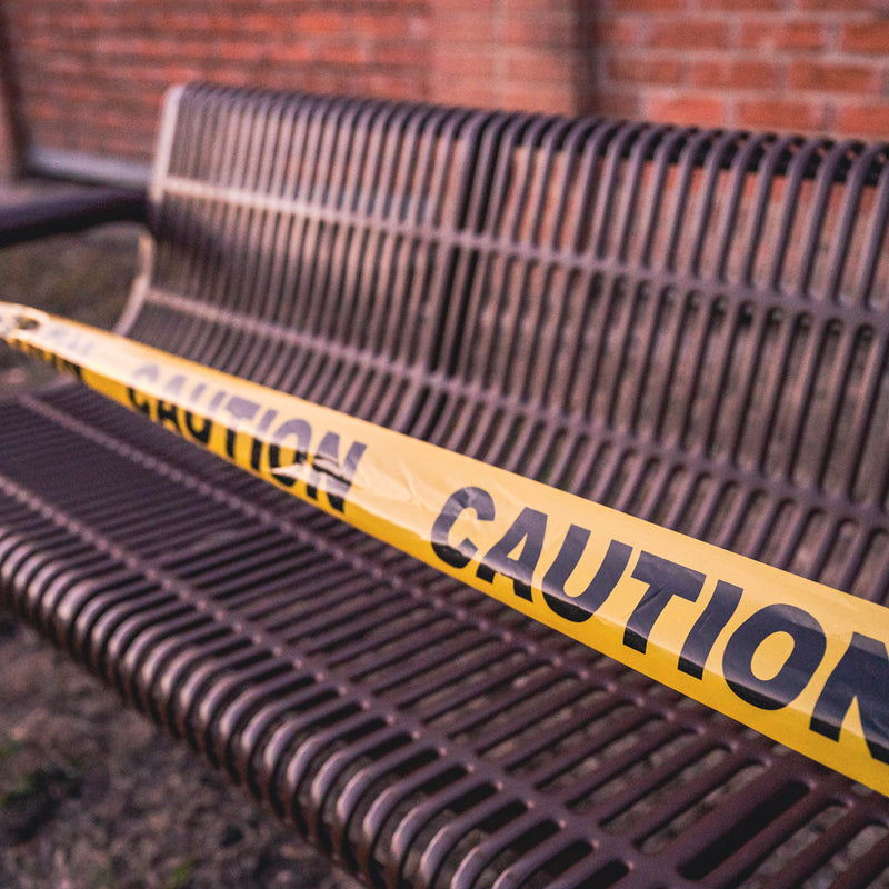 Bison Life 3" x 300' Caution Tape Roll – Yellow & Black 2 Mil Construction Barricade Tape