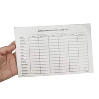 Bison Life Reusable Emergency Exit Inspection Log – Audible Exit Alarm Test Report, 12-Month Log
