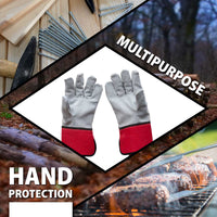 Bison Life Wing Thumb Work Gloves, Goat Leather Reinforced Finger Assembly, Hook & Loop