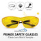 PrimeX Black Temple Anti-Scratch-Fog Safety Glasses, ANSI Z87.1, UV Protection