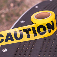 Bison Life 3" x 300' Caution Tape Roll – Yellow & Black 2 Mil Construction Barricade Tape