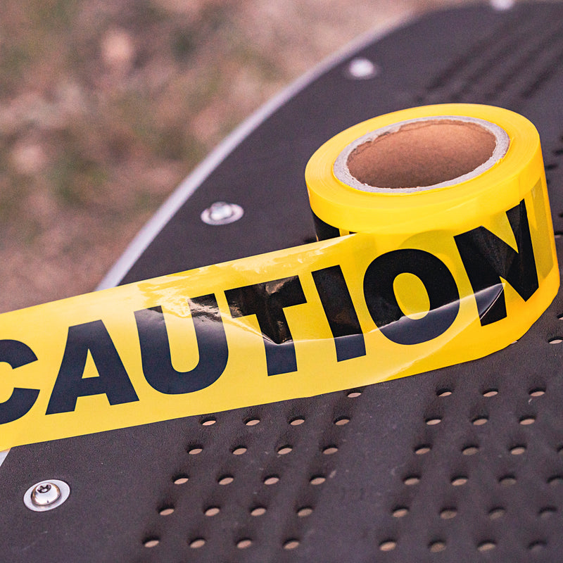 Bison Life 3" x 300' Caution Tape Roll – Yellow & Black 2 Mil Construction Barricade Tape
