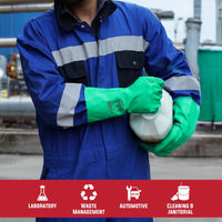 Bison Life Safety Hazard Cleaning Kit – Nitrile Gloves, Goggles, Apron, Soda & Biohazard Bags