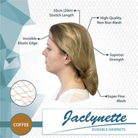 jaclynette hair net close up

