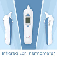 Bison Life Infrared Digital Ear Thermometer with Fast Response LCD Display & 10 Memory Storage