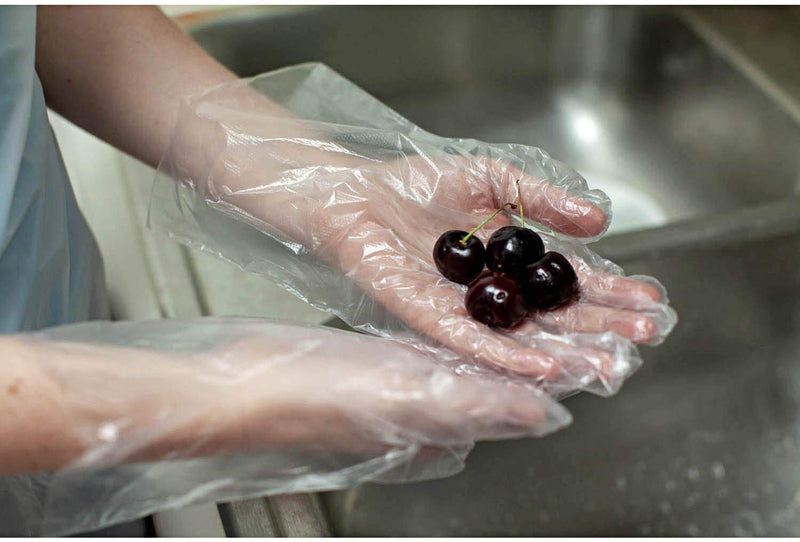 Bison Life Online shop for Disposable Food Handling Long Cuff Poly Gloves | View - 4