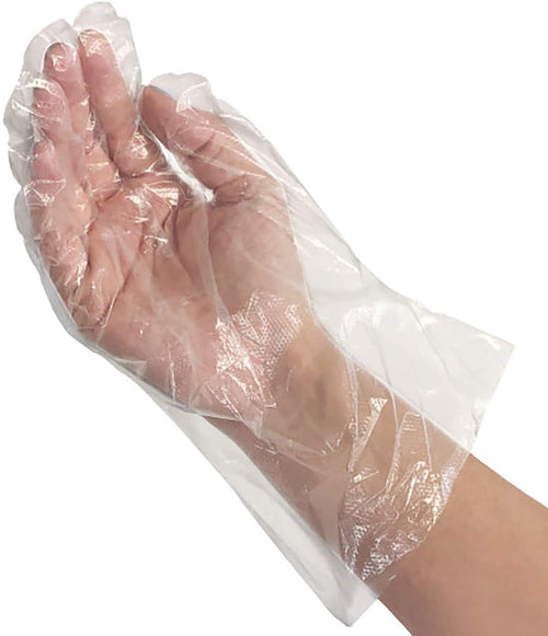 Travel Kit for Family- Set of 6 Disposable Face Mask for Adults and Kids, Disposable-10 Adult Face Shield, 6-Kids Face Shield & 50 Long Cuff Poly Gloves