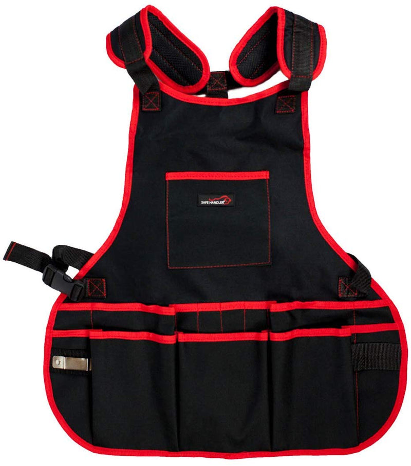 SAFE HANDLER Professional 16 Pocket Tool Apron Black/Red View 1
