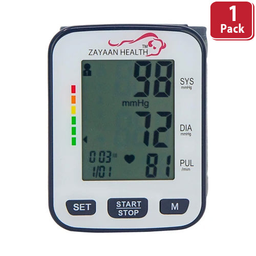 Bison Life Wrist Blood Pressure Monitor – Digital Cuff with 120 Memory & Fast Response