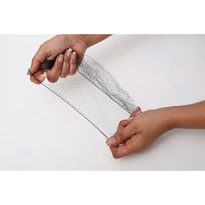 Bison Life Valentina Invisible Black Mesh Hair Nets for Food Service, Cooking & Professional Use