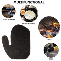 Bison Life Kleen Mitt Refill Pack of 3 – Heavy Grade Scouring Pad, OSFM, Black, Left Hand