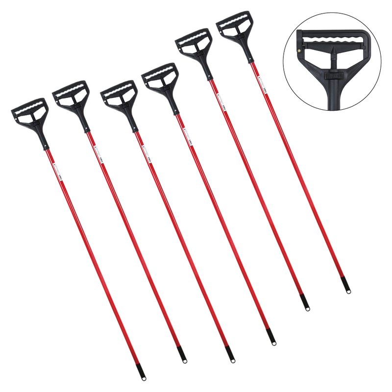 Bison Life 63-Inch Quick Change Mop Handle – High Impact Plastic Head, Commercial & Industrial Use