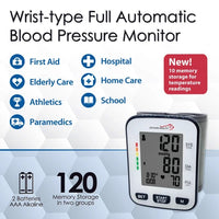 Bison Life Wrist Blood Pressure Monitor – Digital Cuff with 120 Memory & Fast Response