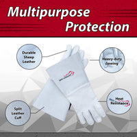 heavy duty heat resistant welding gloves 14 inch