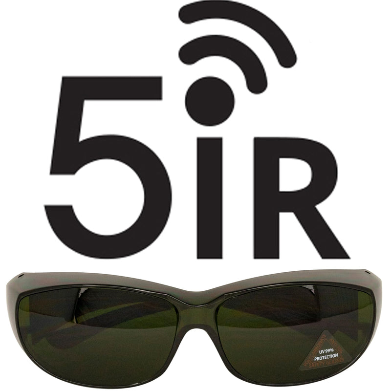 PrimeX IR5 Safety Glasses, Anti-Fog-scratch Wrap Around Lenses