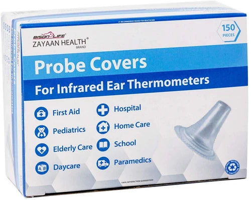 Bison Life Disposable Probe Covers for Ear Thermometer – Clear Hygienic Thermometer Probe Covers