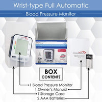 Bison Life Wrist Blood Pressure Monitor – Digital Cuff with 120 Memory & Fast Response