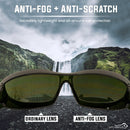 PrimeX IR5 Safety Glasses, Anti-Fog-scratch Wrap Around Lenses