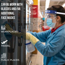 Reusable Safety Face Shield, Full Face Coverage, Lightweight, Blue