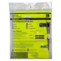 Bison Life Yellow Child Safety Vest, ANSI Class 2 Reflective, School & Cycling