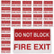 Do Not Block Fire Exit Sign, Metal Fire Safety Sign, Red and White, 12" x 8"