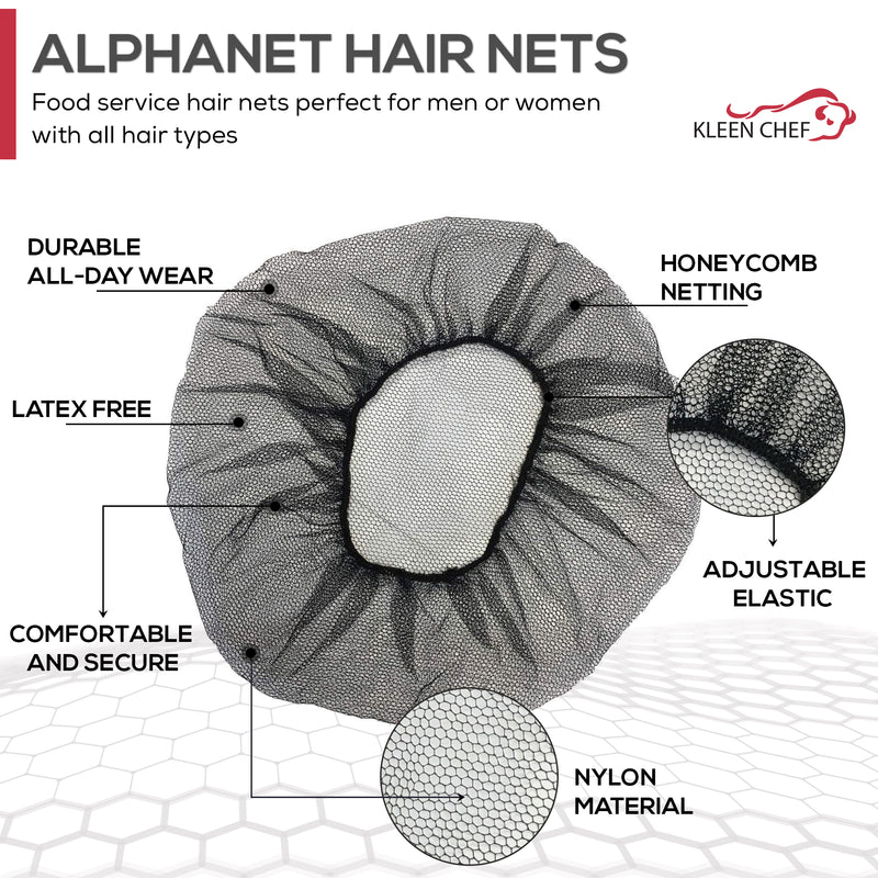 Bison Life Disposable Nylon Honeycomb Hair Nets – Food Service Hair Covers for Adults & Youth