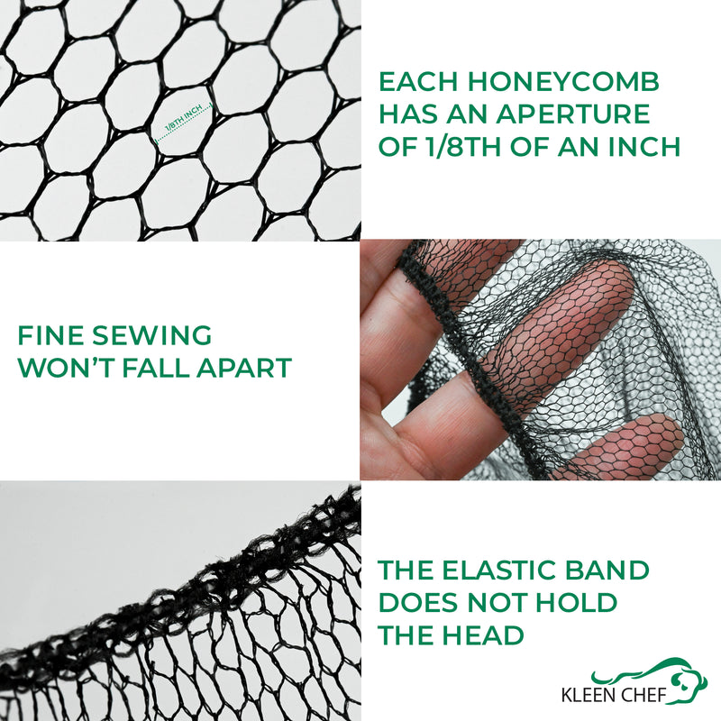Bison Life Disposable Nylon Honeycomb Hair Nets – Food Service Hair Covers for Adults & Youth