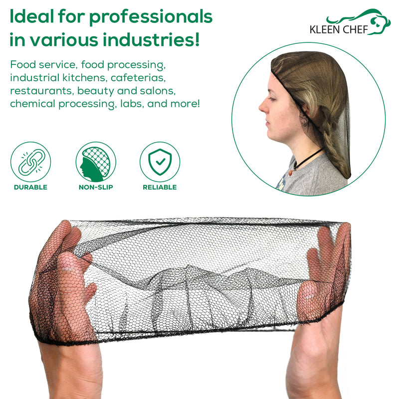 Bison Life Disposable Nylon Honeycomb Hair Nets – Food Service Hair Covers for Adults & Youth