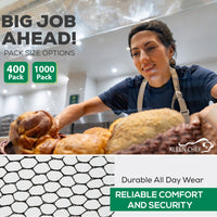 Bison Life Disposable Nylon Honeycomb Hair Nets – Food Service Hair Covers for Adults & Youth