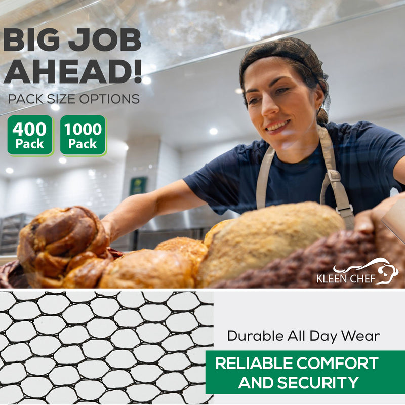 Bison Life Disposable Nylon Honeycomb Hair Nets – Food Service Hair Covers for Adults & Youth