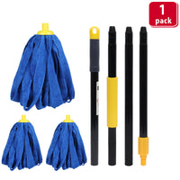 Bison Life Microfiber Mop Cloth Heads Replacements with 61" with Extendable Handle