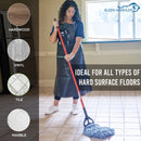 Heavy Duty General Cleaning Mop Commercial Replacement, Wet Industrial Blue Cotton Looped End String Head Refill