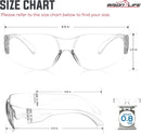 Kristal Clear Lens Clear Temple Safety Glasses, Impact Resistant Lens