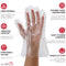 Disposable Food Handling Long Cuff Poly Gloves, 0.65g. 11.5" OSFM