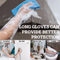 Disposable Food Handling Elbow Length Poly Gloves, 23" inch, OSFM