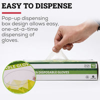 Disposable Food Handling Elbow Length Poly Gloves, 23" inch, OSFM