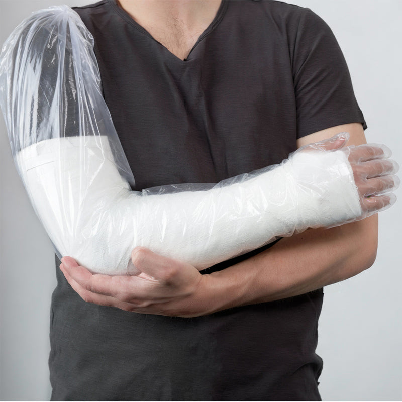 Disposable Food Handling Elbow Length Poly Gloves, 23" inch, OSFM