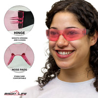Bison Life Keystone Wraparound Color Lens Black Temple Safety Glasses, ANSI Z87.1