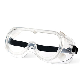 Bison Life SplashX Clear Vented Safety Goggles Over Eyeglasses, Anti Fog, ANSI Z87.1