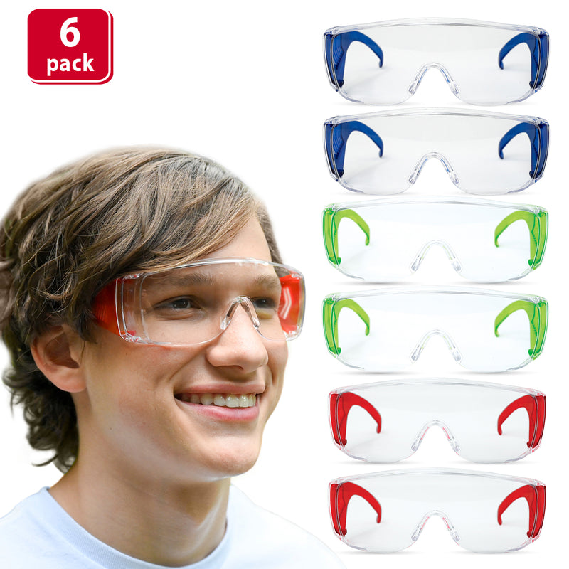 Bison Life Diamont Youth Clear Lens Vented Over-The-Glasses Protective Eyewear, ANSI Z87.1