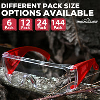 Bison Life Diamont Youth Clear Lens Vented Over-The-Glasses Protective Eyewear, ANSI Z87.1