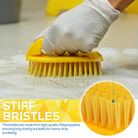 Bison Life Multi-Purpose Heavy-Duty Iron Handle Scrub Brush with Stiff Bristle