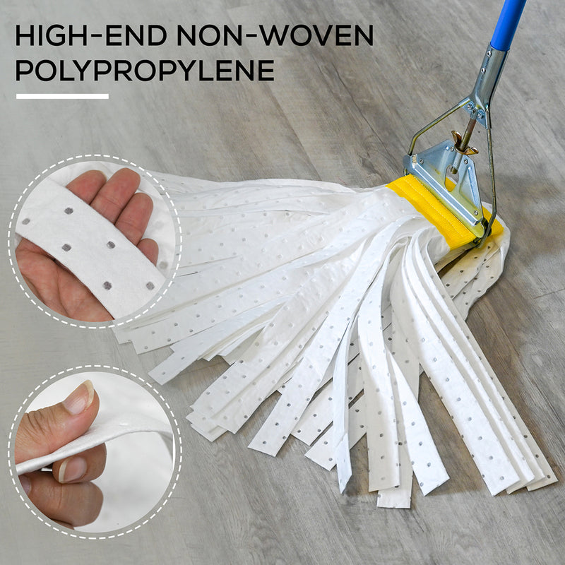 Bison Life  Heavy-Duty Hydrophobic Mop Head Replacement, White