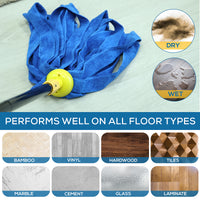 Bison Life Microfiber Mop Refill Heads– Screw-On Loop Ends for Wet & Dry Floor Cleaning