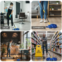 Bison Life Microfiber Mop Refill Heads– Screw-On Loop Ends for Wet & Dry Floor Cleaning