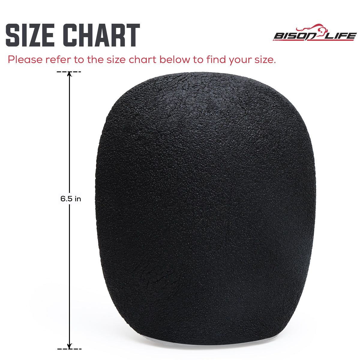 Bison Life Replacement Knee Pad Inserts for Lightweight Gardening, Black OSFM Fit — size guide 1