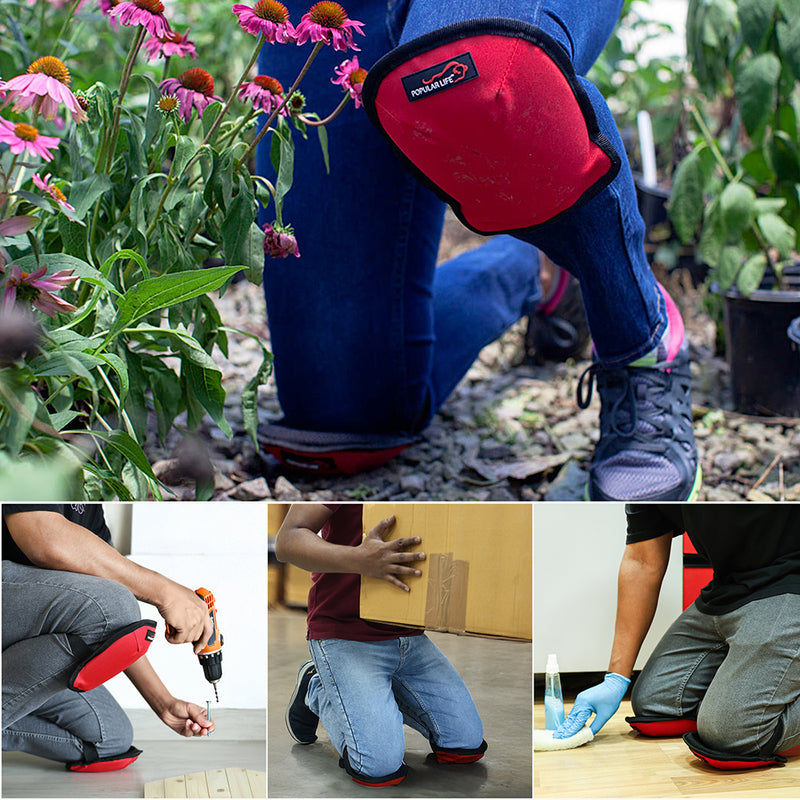 Bison Life Lightweight Gardening Knee Pads with Replaceable PE Foam Padding