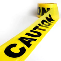 Bison Life 3" x 300' Caution Tape Roll – Yellow & Black 2 Mil Construction Barricade Tape