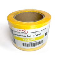 Bison Life 3" x 300' Caution Tape Roll – Yellow & Black 2 Mil Construction Barricade Tape